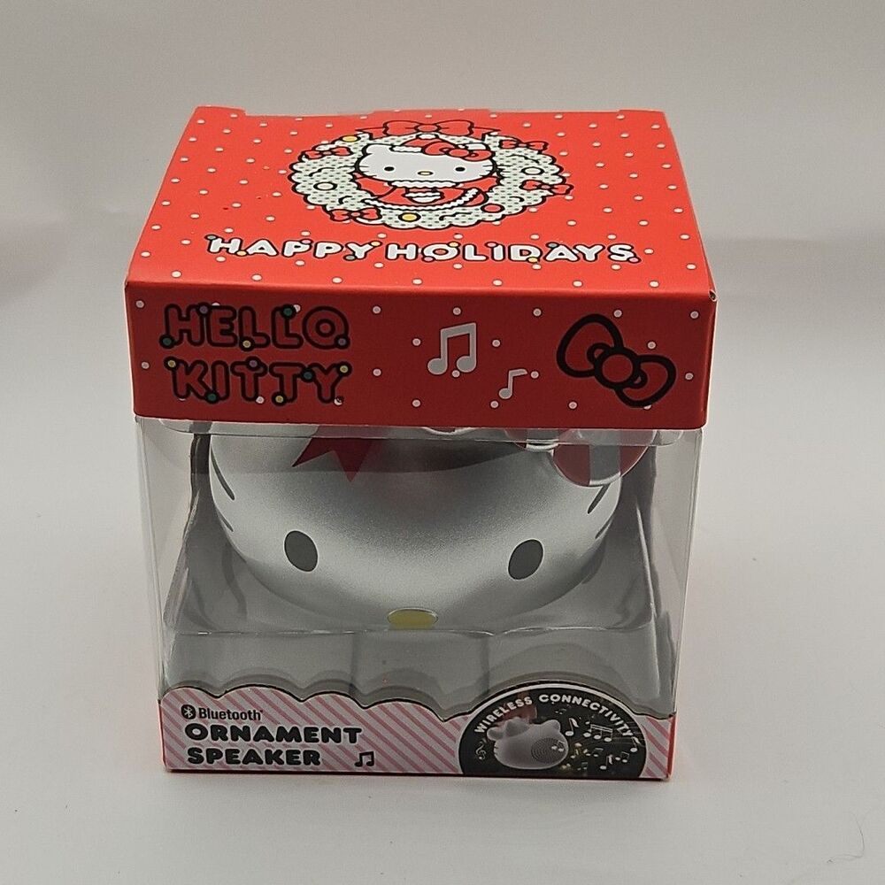 Hello Kitty Ornament Bluetooth Speaker Rechargable (Silver) - NEW SEALED 2025